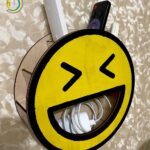 Laser Cut Cute Smiley Wall-Mounted Shelf Free Vector