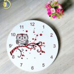 Laser Cut Decorative Owl Wall Clock CDR Free Vector