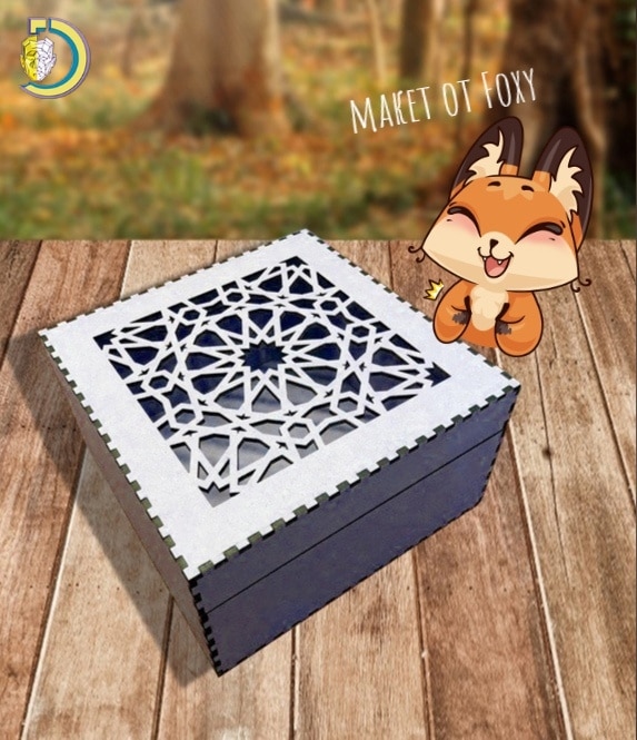 Laser Cut Decorative Pattern Box Free Vector