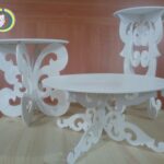 Laser Cut Decorative Table Set CDR Free Vector