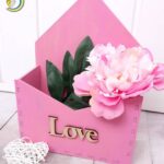 Laser Cut Envelope Flower Box CDR Free Vector