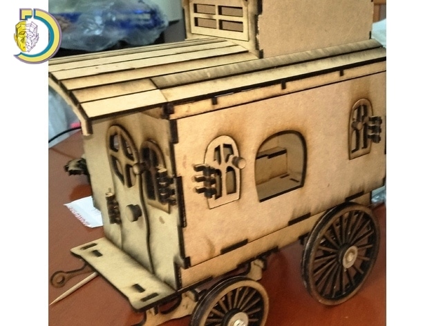 Laser Cut Fantasy Laser Cut Caravan Free Vector