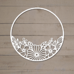 Laser Cut Floral Frame SVG DXF Free Vector