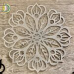 Laser Cut Floral Mandala Wall Art SVG Vector