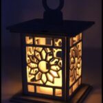 Laser Cut Flower Lamp PDF Free Vector