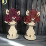 Laser Cut Flower Napkin Holder CDR Free Vector