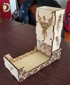 Laser Cut Folding Dice Tower SVG Free Vector