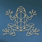 Laser Cut Geometric Frog SVG DXF Vector