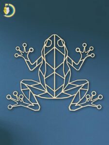 Laser Cut Geometric Frog SVG DXF Vector