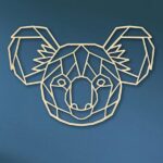 Laser Cut Geometric Koala Head SVG DXF Vector