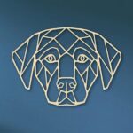 Laser Cut Geometric Labrador Retriever Head SVG DXF Vector