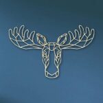 Laser Cut Geometric Moose SVG DXF Vector