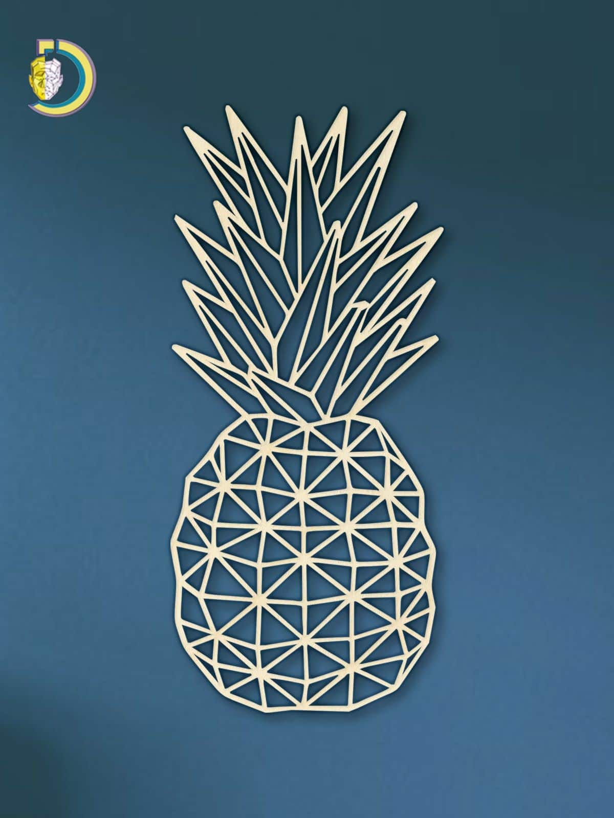 Laser Cut Geometric Pineapple Free Vector