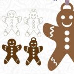 Laser Cut Gingerbread Ornament Free Vector