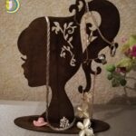 Laser Cut Girls Jewelry Stand PDF Free Vector