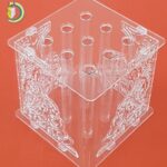 Laser Cut Glass Test Tubes Flower Stand Free Vector