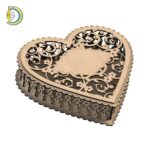 Laser Cut Heart Box 250mm Free Vector