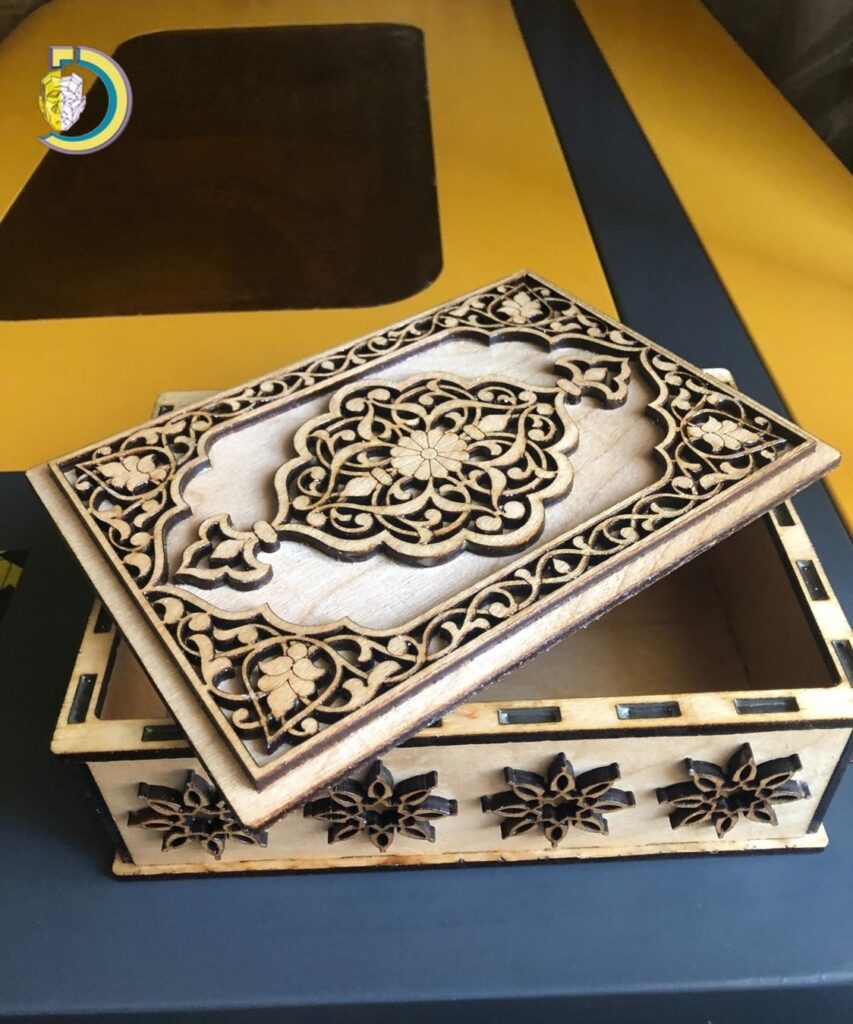 Laser Cut Intricate Jewelry Box 4mm Free Vector