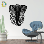 Laser Cut Large Elephant Metal Wall Decor Free Vector