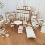 Laser Cut Miniature Dollhouse Furniture Set Free CDR Vector