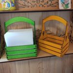 Laser Cut Napkin Holder Basket Free Vector