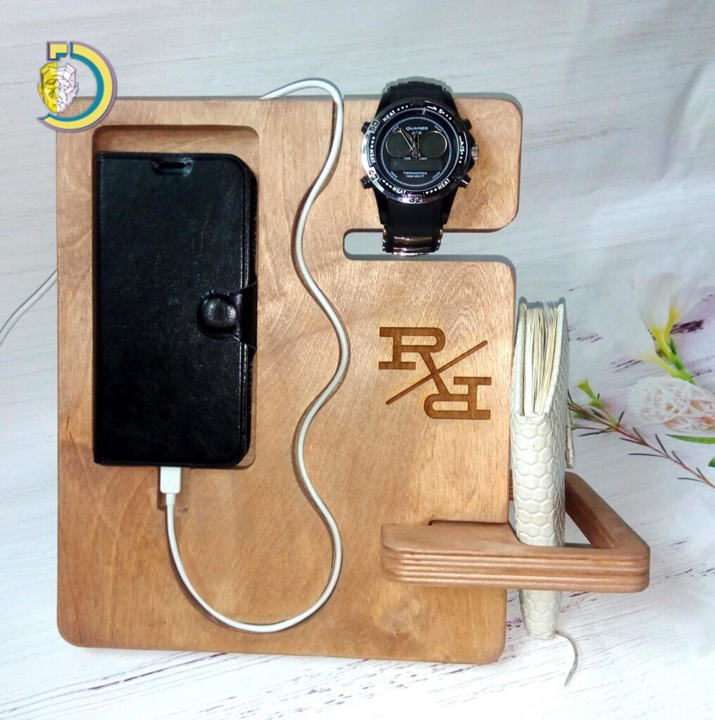 Laser Cut Phone Wallet Watch Organizer Free Vector