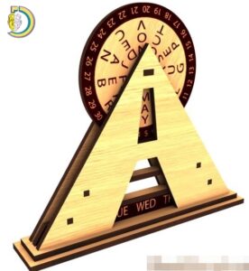 Laser Cut Pyramid Calendar Free Vector