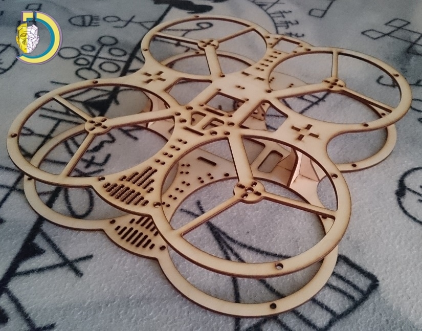 Laser Cut Quadrocopter Frame Free Vector