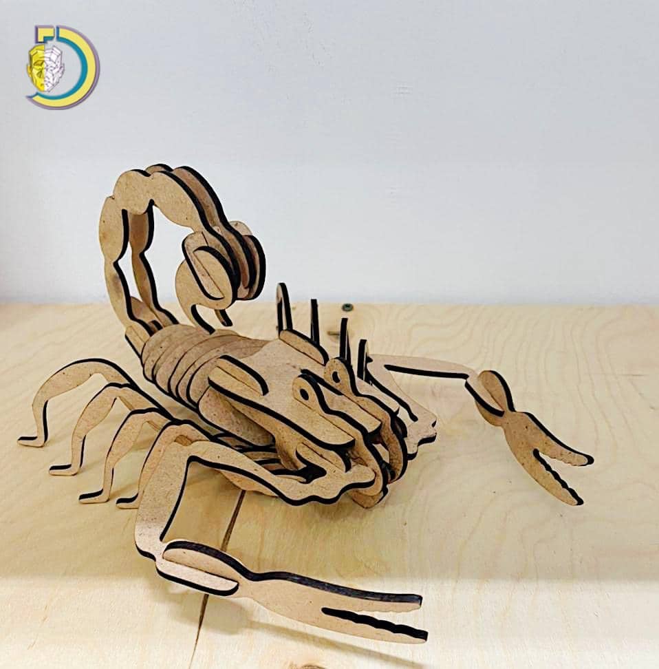 Laser Cut Scorpion 3D Puzzle DXF Vector