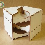 Laser Cut Sliding Jewelry Box Free CDR Vector