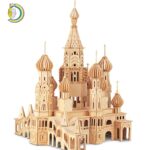 Laser Cut St. Petersburg Church 3D Wooden Puzzle Free Vector