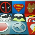 Laser Cut Super Heros Logo Free Vector