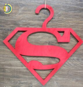 Laser Cut Superman Clothing Hanger CDR Free Vector