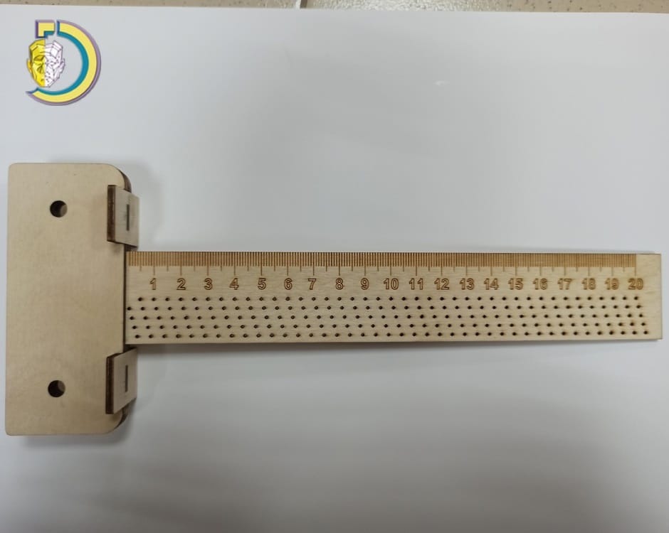 Laser Cut T-Ruler Scriber Square Hole Gauge Free Vector