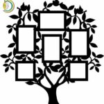 Laser Cut Tree Photo Frame Set SVG DXF Vector