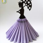 Laser Cut Umbrella Lady Wooden Paper Napkin Holder CDR Free Vector