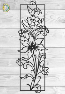 Laser Cut Vine Wall Decal Floral Wall Decor Free Vector