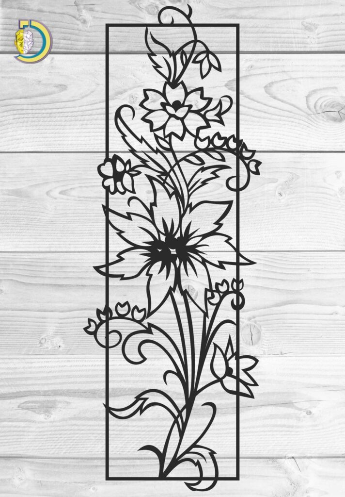 Laser Cut Vine Wall Decal Floral Wall Decor Free Vector