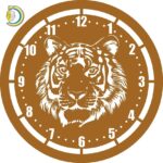 Laser Cut Watch with Tiger Free Vector