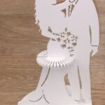 Laser Cut Wedding Napkin Holder Free CDR Vector