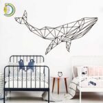 Laser Cut Whale Geometric Wall Art Free Vector