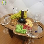 Laser Cut Wine Bottle Glass Holder Table Free CDR Vector