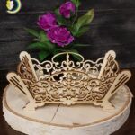 Laser Cut Wooden Decorative Candy Bowl Basket DXF Vector