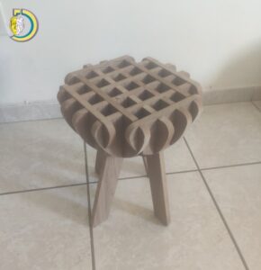 Laser Cut Wooden Stool DXF Vector