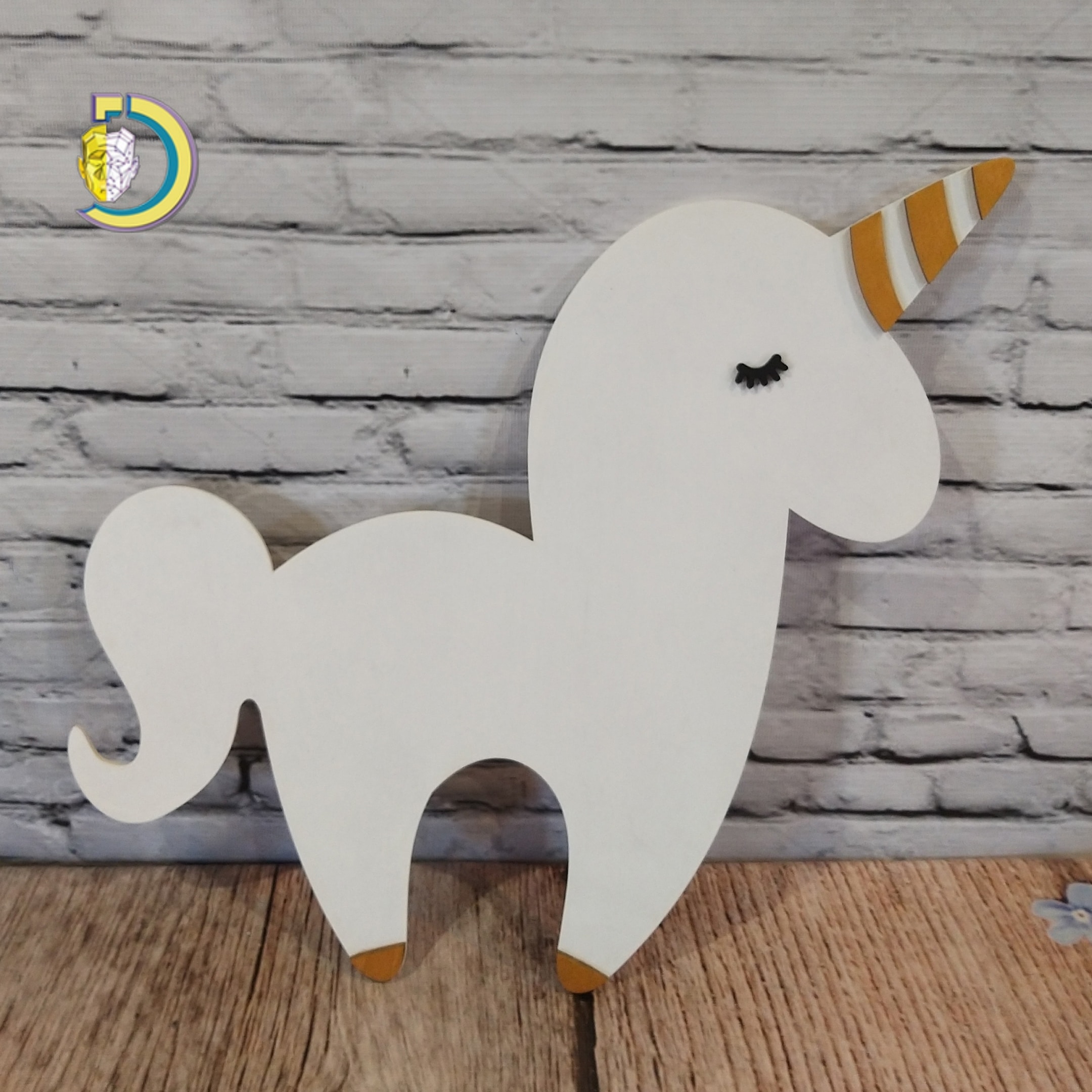 Laser Cut Wooden Unicorn Layout Free Vector