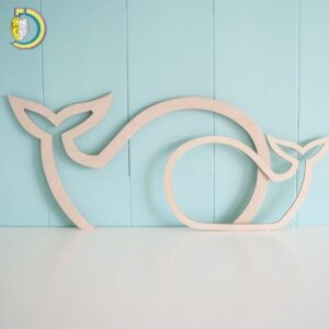 Laser Cut Wooden Whale Pattern Free Vector