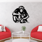 Monkey Wall Decor CDR DXF Free Vector