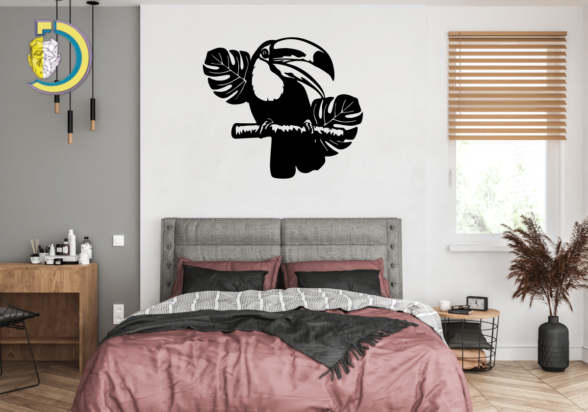 Pelican Bird Wall Decor CDR DXF Free Vector