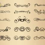 Set Of Vector Vintage Floral Design Elements Free Vector