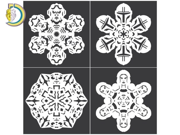 Star Wars Snowflakes Free Vector